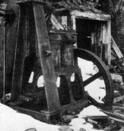 Abandoned Mining equipment at a High Sierra Silver Mine