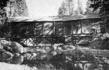 Covered bridge. Wawona bridge construction project.