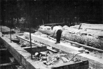 Covered bridge. New timbers were shaped by hand.