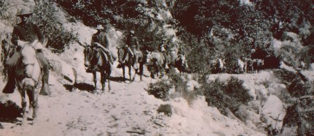 The US Cavalry patrol the Old Tioga Road