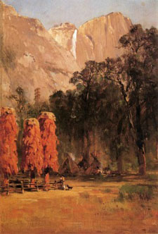 Yosemite Indian Camp painting by Thomas Hill