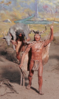 Yosemite Indians return from a successful hunt. From exhibits at the Yosemite museum