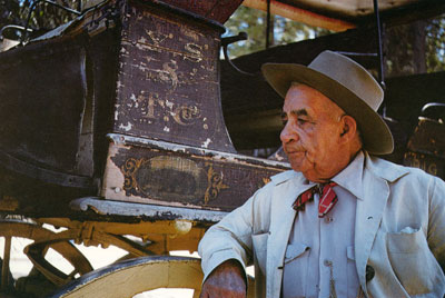 Stage Driver Eddie Webb, the last living Yosemite driver, in 1964.