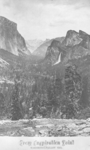 Yosemite From Inspiration Point. DH Hubbard collection.