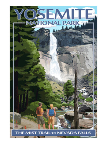Nevada Falls From The Mist Trail-AllPosters.com