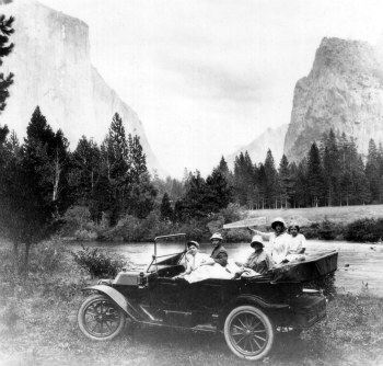 First car permit in Yosemite in 1913. DHH collection