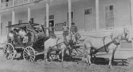 Preparing for a horse-drawn tour of Yosemite Valley 