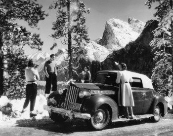 Motoring into Yosemite Valley. Courtesy of the NPS