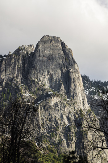 Yosemite's Sentinnel rock towers 3,000 feet above the valley floor