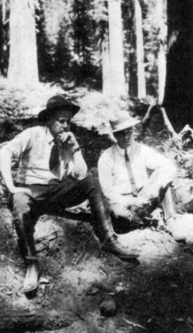 Stephen Mather contemplates the location of the Tioga Road