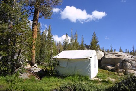 A cozy tent at Sunrise Camp