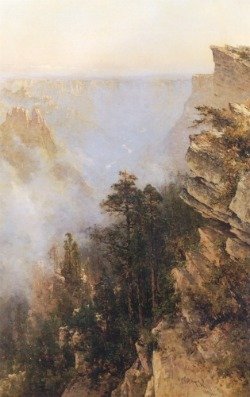 Thomas Hill painting of scene in Yosemite