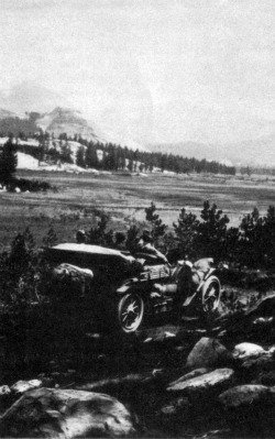 Yosemite's Tioga  Road at Tuolumne Meadow 1913. DHH Collection