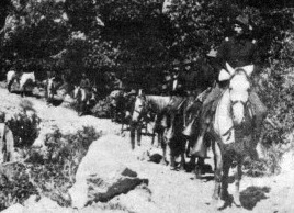 Cavalry Troopers ride the Old Tioga Road