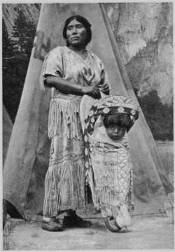 Yosemite Indian Mother and Baby