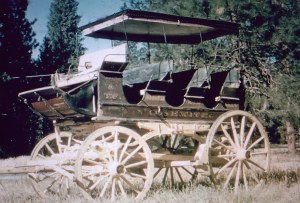 Early Pioneers. Yosemite's Mariposa Big Tree Stage. DH Hubbard collection