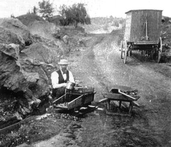 Yosemite Photographers. Watkins posing as miner in the Yosemite high country. DH Hubbard collection.