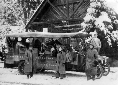 Yosemite Valley's Wells Fargo Building in it's original location.