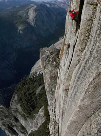 Fingertips only on Half Dome. Jimmy Chin AllPosters.com