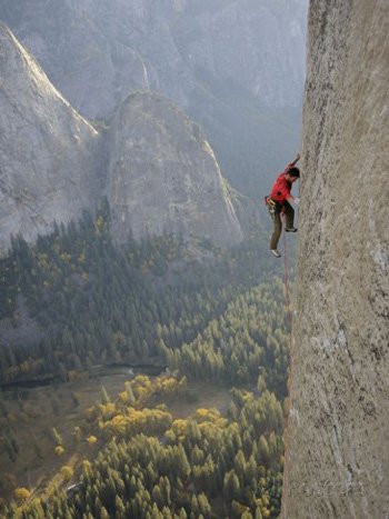 On El Capitan with no rope. Jimmy Chin AllPosters.com