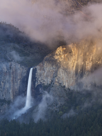 Bridalveil Falls in fog. AllPosters.com