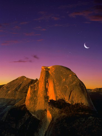 Half Dome in alpenglow from Glacier Point. AllPosters.com