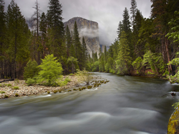 Storm clouds engulf El Capitan in the late fall. AllPosters.com