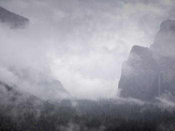 Foggy Yosemite tunnel view. AllPosters.com