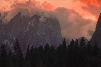 Firey Yosemite Sunset. AllPosters.com