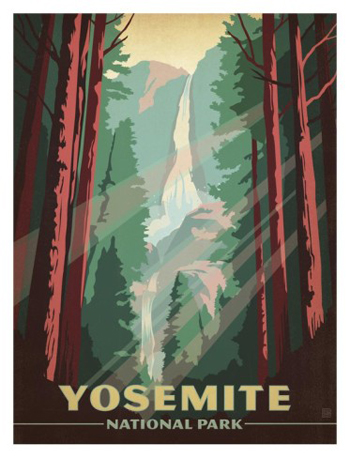 Yosemite Falls From The Path-AllPosters.com